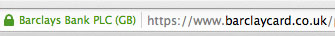 Correct Barclaycard web address UK