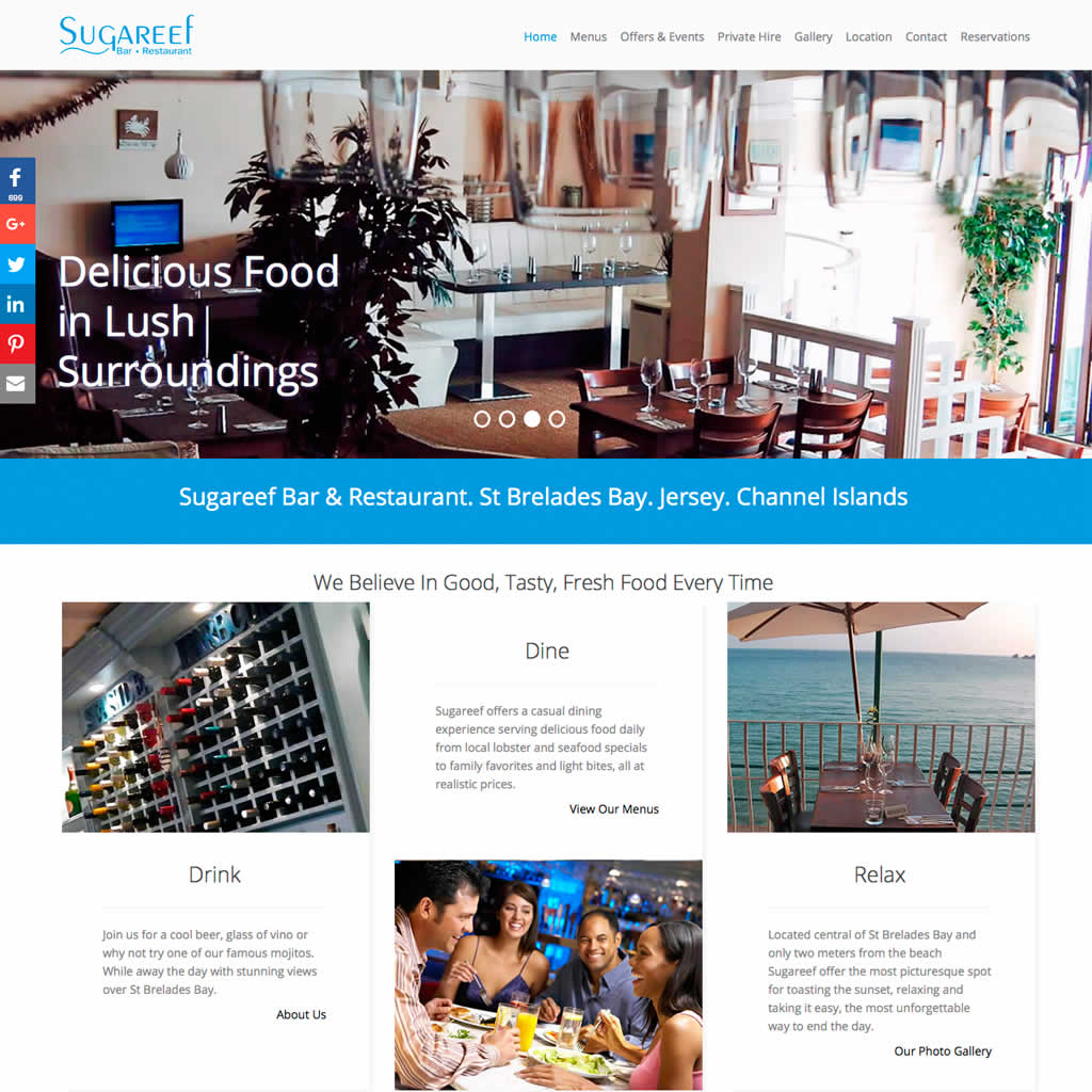Sugareef Restaurant Jersey Home Page
